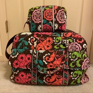 Vera Bradley Lola Travel Bundle: Grand Traveler + Large Cosmetic Bag